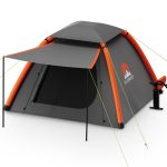 ELONEO Aufblasbares Camping Luftzelt 1 3 Personen mit Vordach, 210x210x140cm