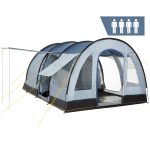 Zelt für 4 Personen Gruppenzelt Graublau 5000mm Tunnelzelt Campingzelt CampFeuer | eBay.de