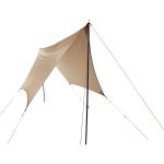 Tarp Zeltplane, hellbraun, 3 x 3 m, leicht und robust, inklusive Gestänge, Heringen und Abspannseilen Elektronik, Technik & Trends